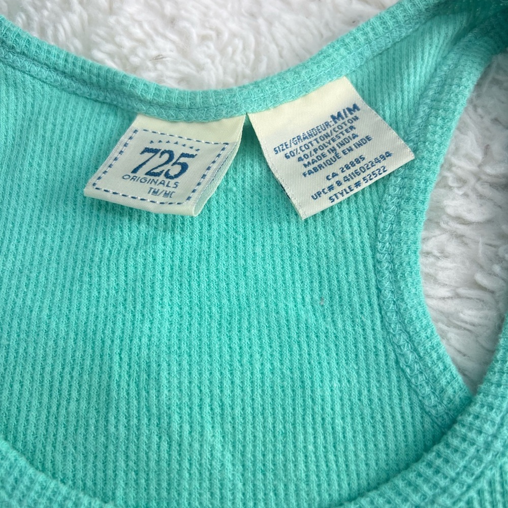 725 Originals Womens  Size Medium Sleeveless tank Top Green # 235 - Picture 4 of 6